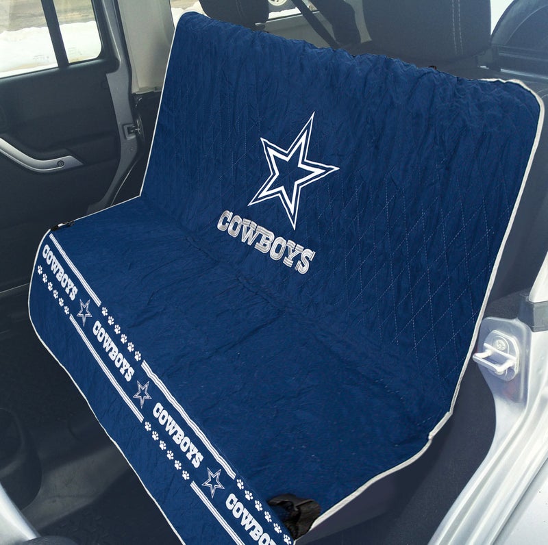 Pets First NFL CAR SEAT COVER - DALLAS COWBOYS Waterproof, Non-slip BEST Football LICENSED PET SEAT cover for DOGS & CATS,55 x 50 Inches - Image 3